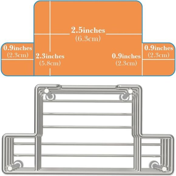 Wall Mount Toothbrush Holder Stainless Steel Toothpaste Organizer Bathroom Stand - Picture 4 of 7